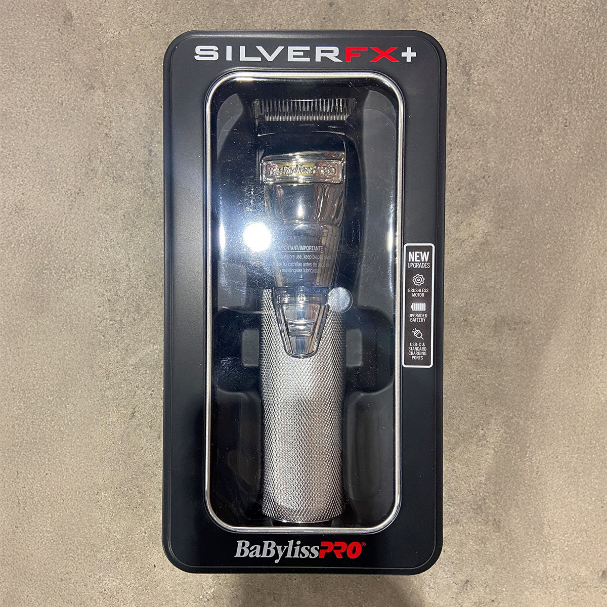 BaBylissPRO® SILVERFX - Tondeuse à Batterie Lithium, Sans Fil/Avec Fil