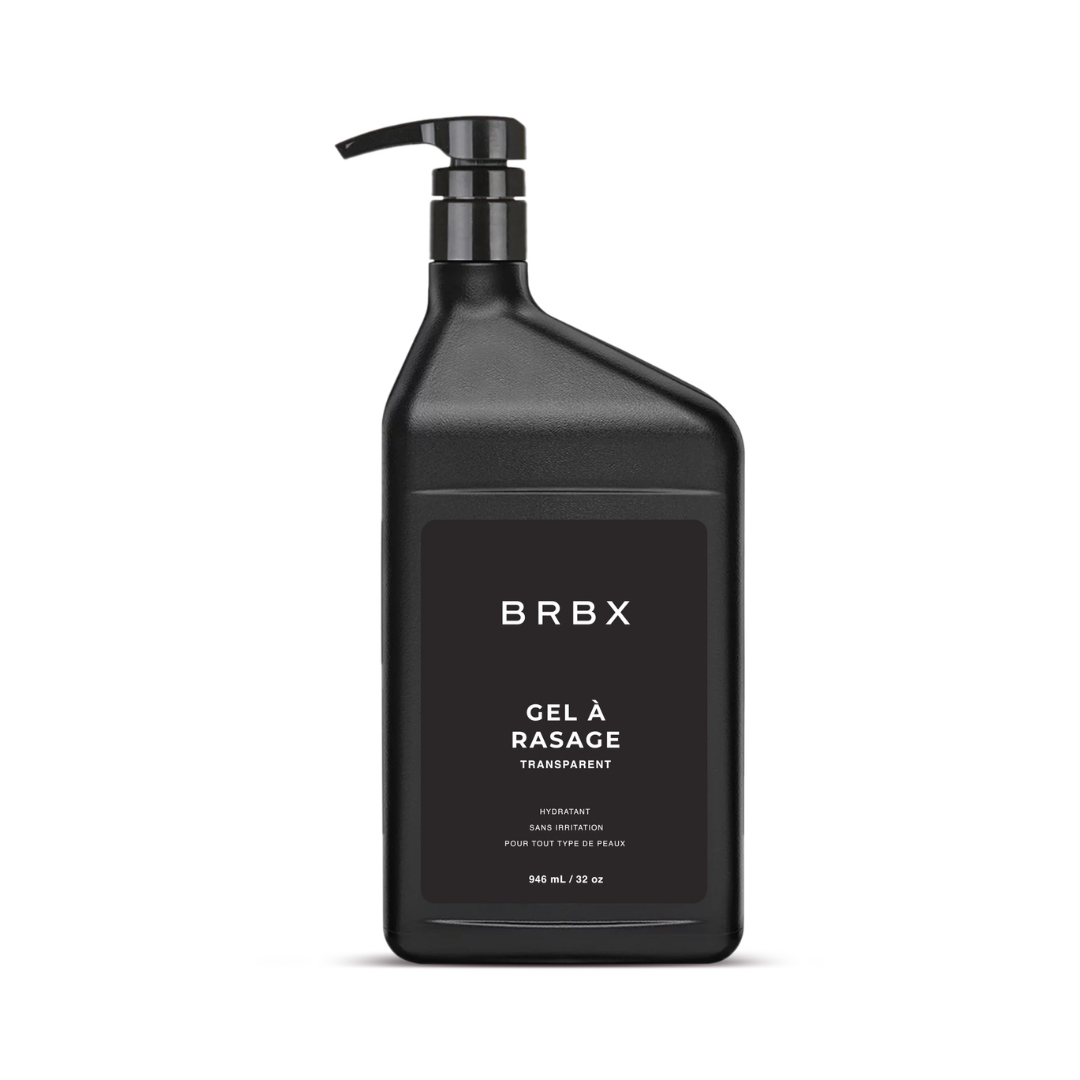 BRBX Gel à Rasage  Homme – Peaux Sensibles, Rasage Doux & Frais, 946ml / 32oz