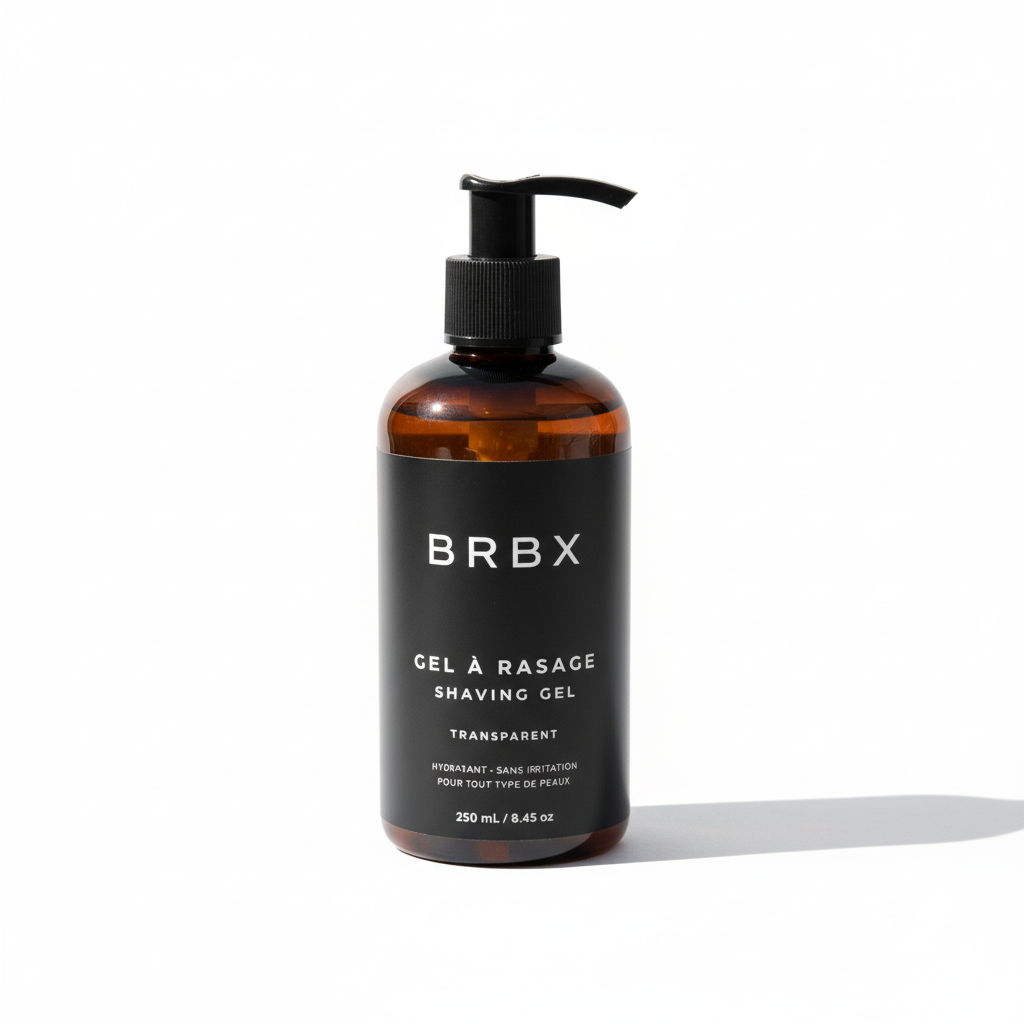 BRBX Gel à Rasage Homme – Peaux Sensibles, Rasage Doux & Frais - 250ml
