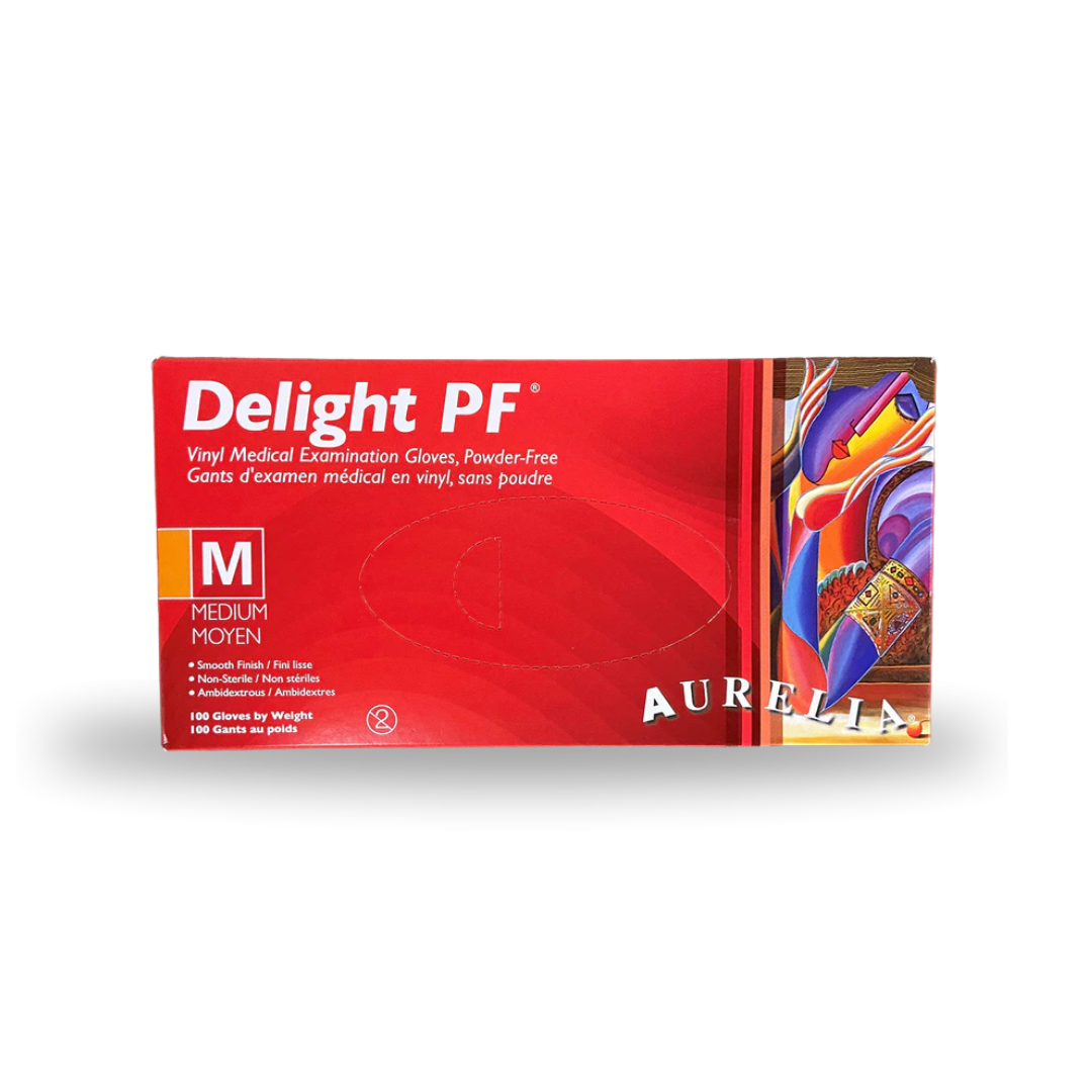 Aurelia® Delight Clear PF® Powder-Free Vinyl Gloves