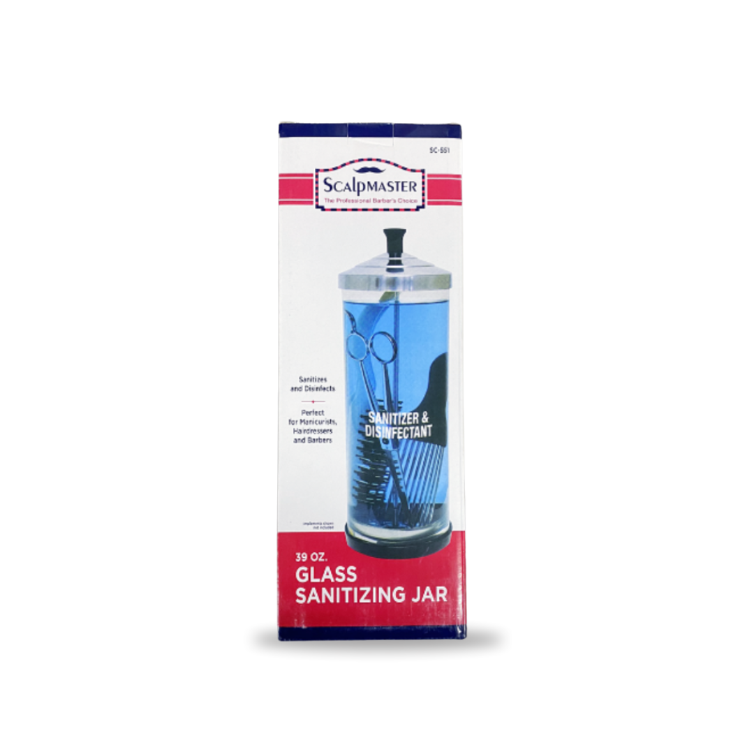 Scalpmaster Glass Disinfecting Jar, 39 oz