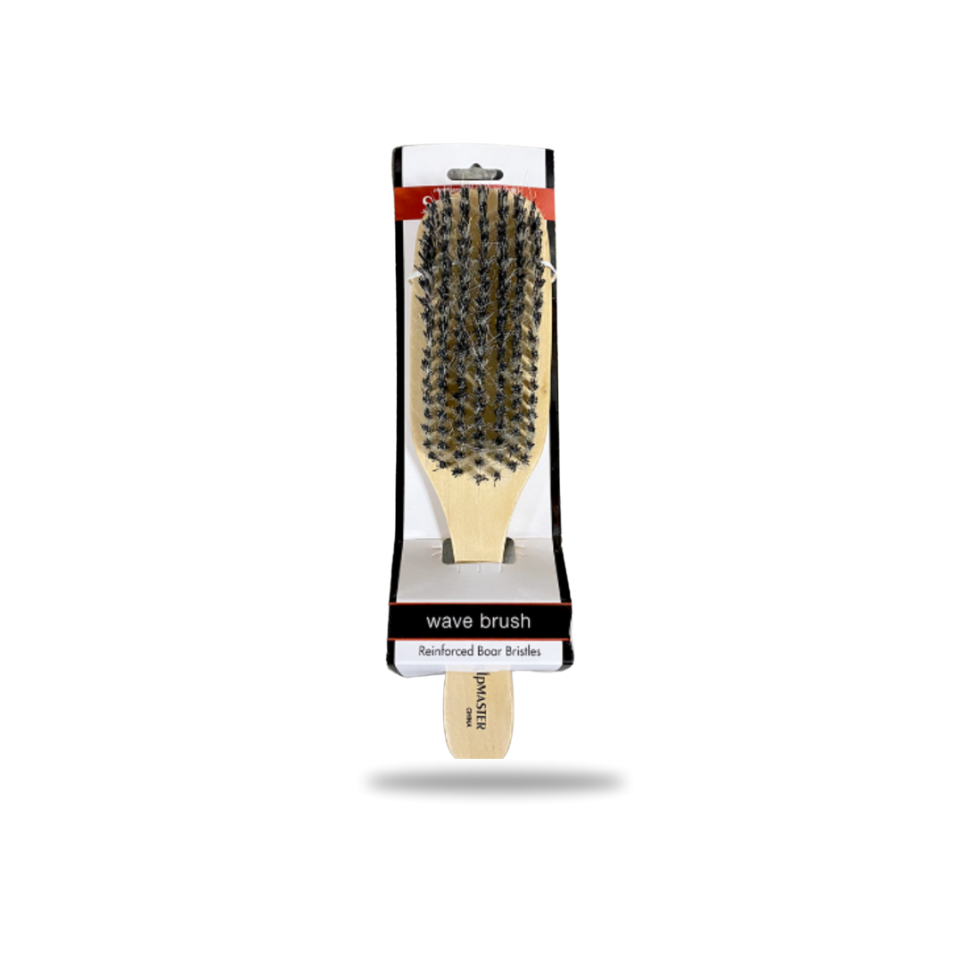 Wave Brush Scalpmaster - Natural Wood