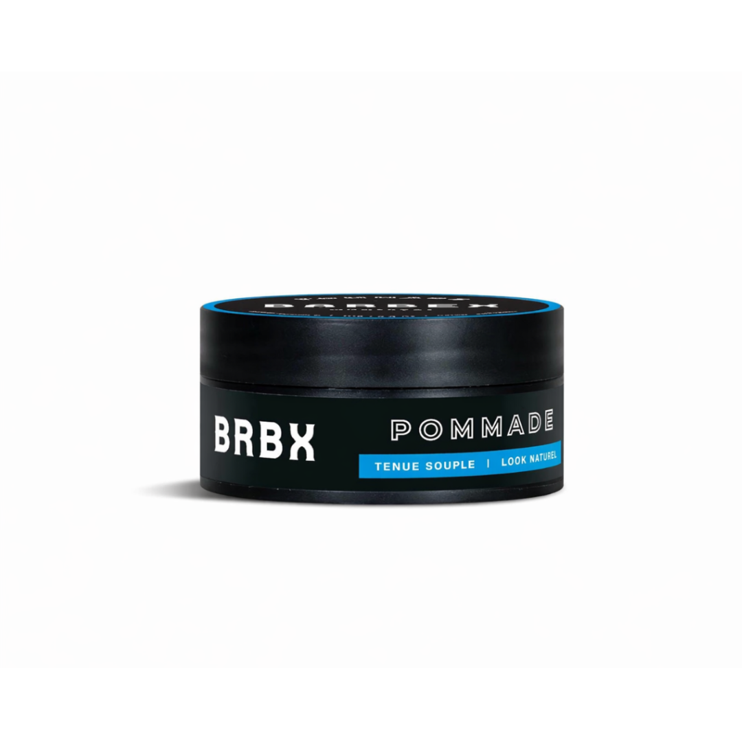 BRBX Pommade Souple Homme – Crème Coiffante Légère, Fini Naturel et Non Gras, Contrôle Flexible (80 g / 2,8 oz)